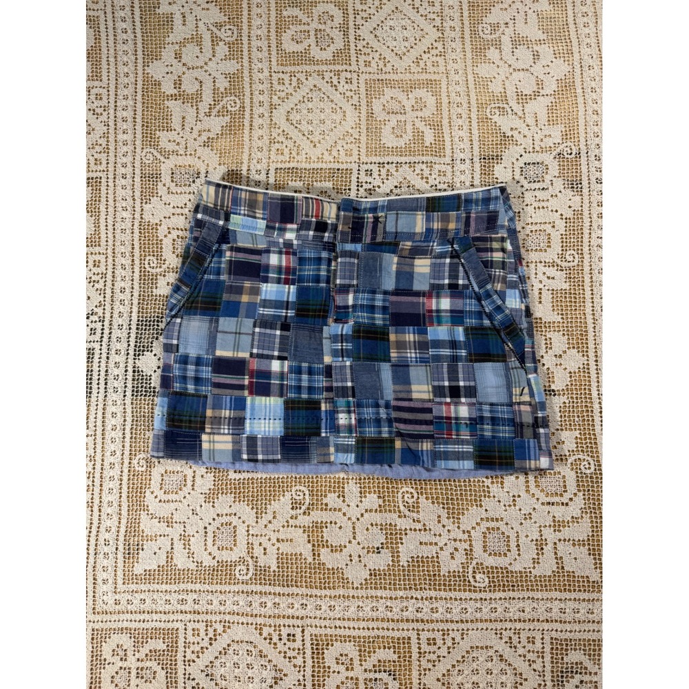 American Eagle Vintage Blue Y2K
Patchwork Plaid Mini Low Rise Skirt Size 2 - Picture 1 of 11